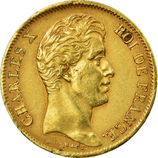 Moneta, Francia, Charles X, 40 Francs, 1830, Paris, BB, Oro, KM:721.1