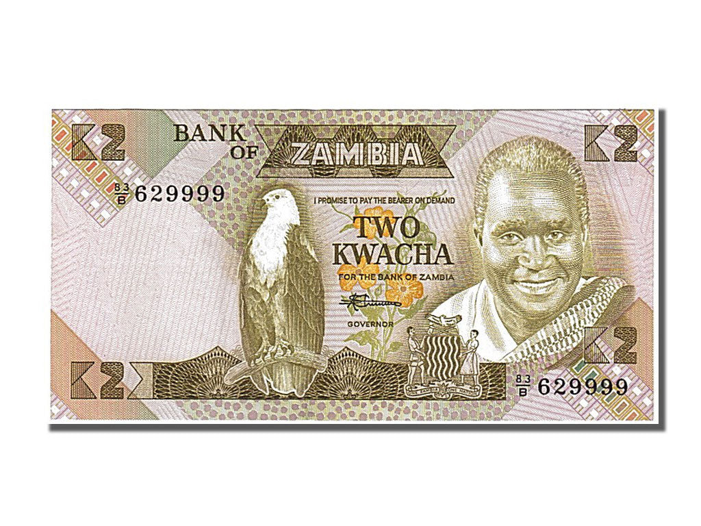 Banknot, Zambia, 2 Kwacha, 1980, UNC(65-70)