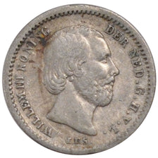 NETHERLANDS, 5 Cents, 1850, KM #91, AU(50-53), Silver, 12.5, 0.66