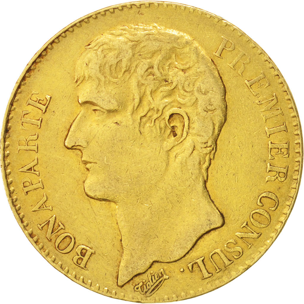 France, Napoléon I, 40 Francs, 1803, Paris, VF(20-25), Gold,KM:652,Gadoury 1080