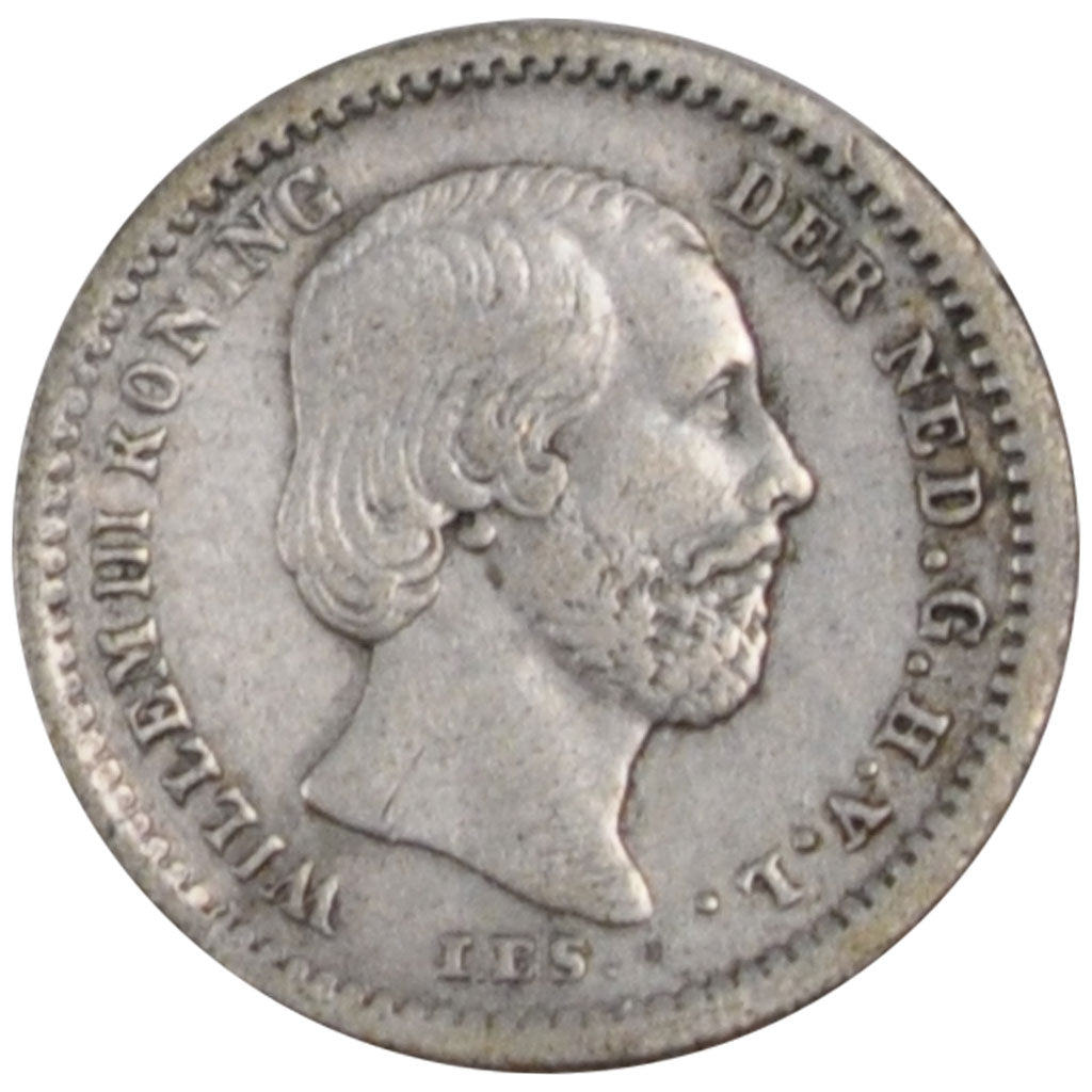 NETHERLANDS, 5 Cents, 1850, KM #91, EF(40-45), Silver, 12.5, 0.67