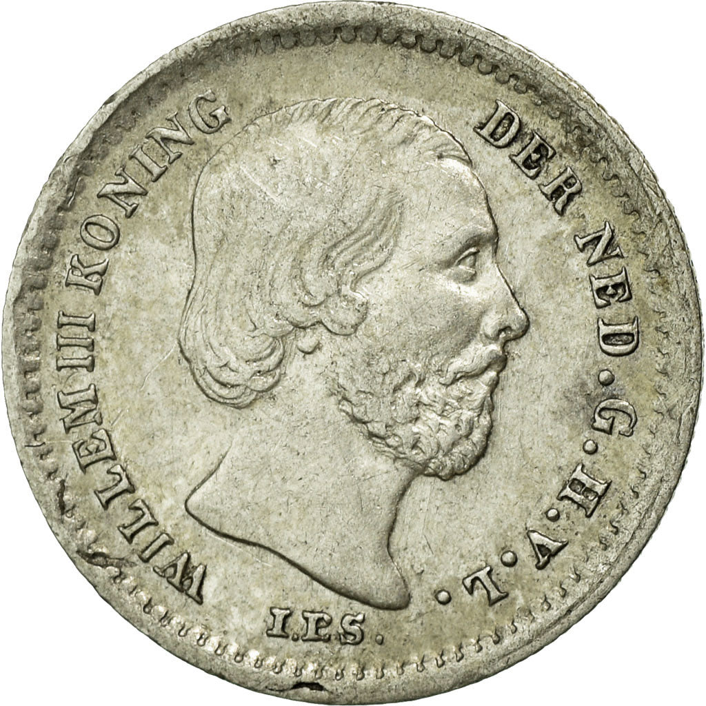 Coin, Netherlands, William III, 5 Cents, 1859, EF(40-45), Silver, KM:91