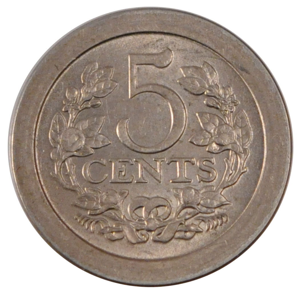 NETHERLANDS, 5 Cents, 1907, KM #137, AU(55-58), Copper-Nickel, 12, 4.50