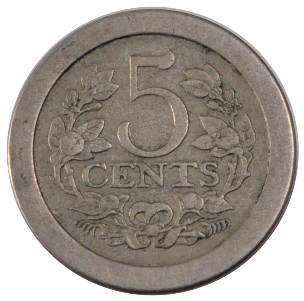 NETHERLANDS, 5 Cents, 1907, KM #137, EF(40-45), Copper-Nickel, 12, 4.51
