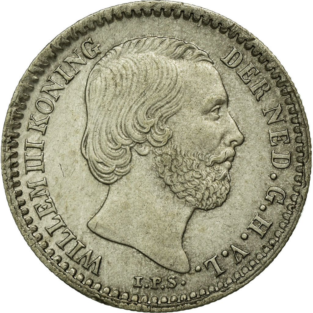 Coin, Netherlands, William III, 10 Cents, 1878, AU(55-58), Silver, KM:80