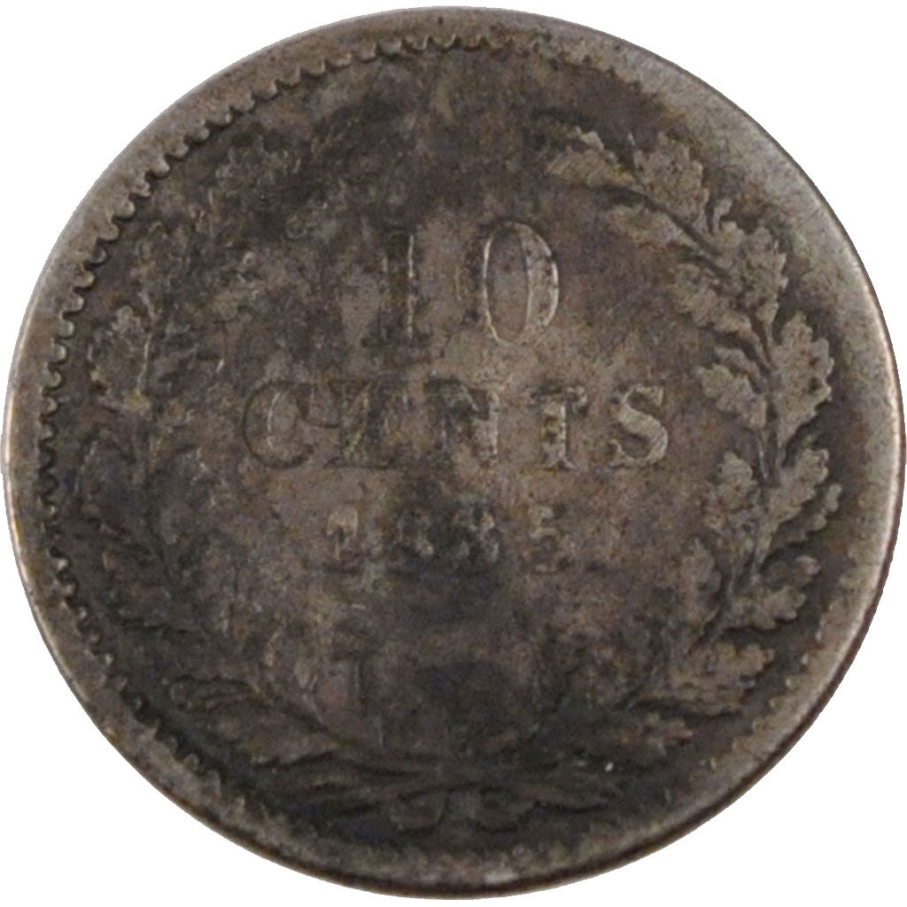 Coin, Netherlands, William III, 10 Cents, 1885, VF(20-25), Silver, KM:80