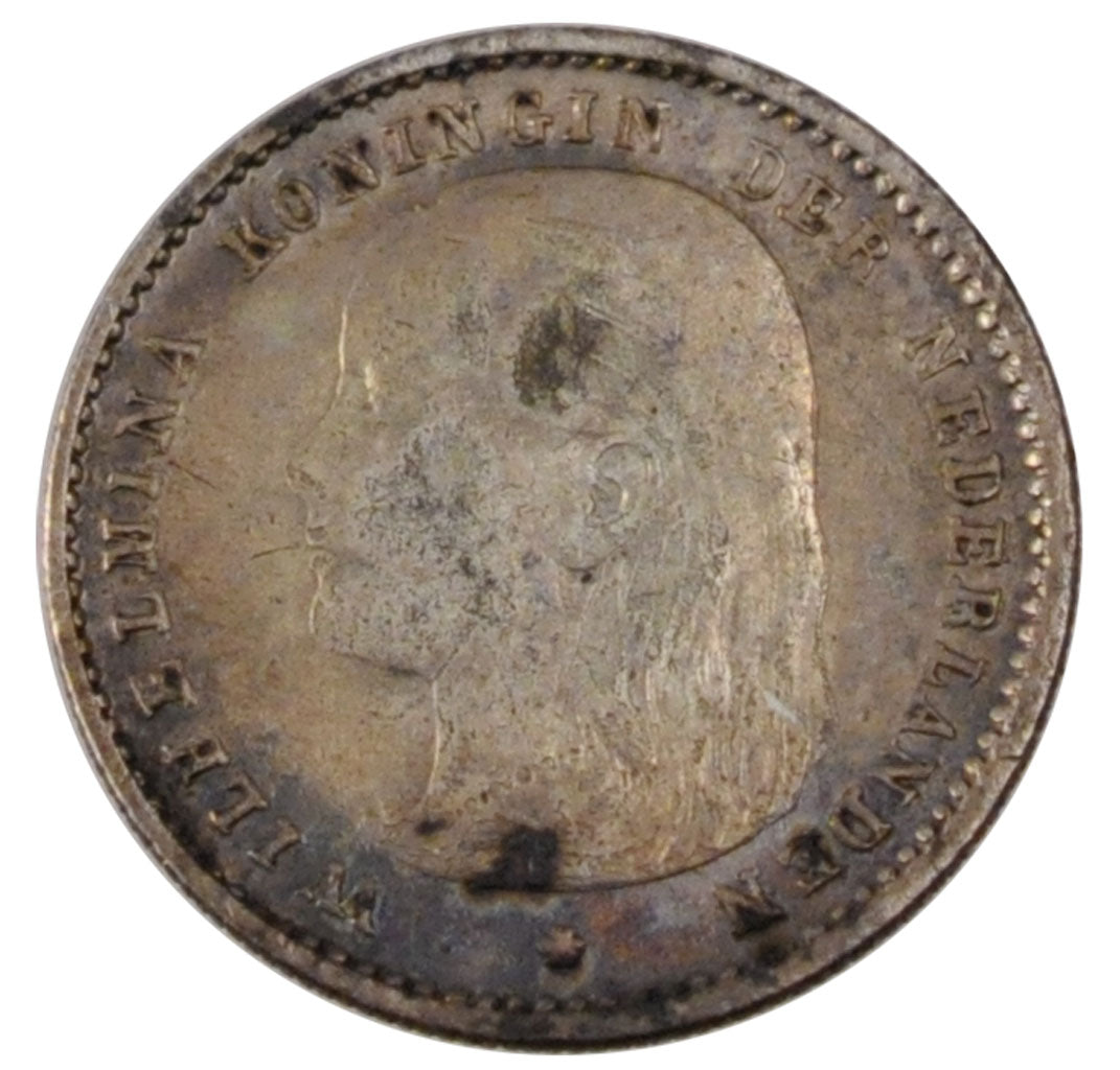 NETHERLANDS, 10 Cents, 1894, KM #116, VF(20-25), Silver, 15.2, 1.35