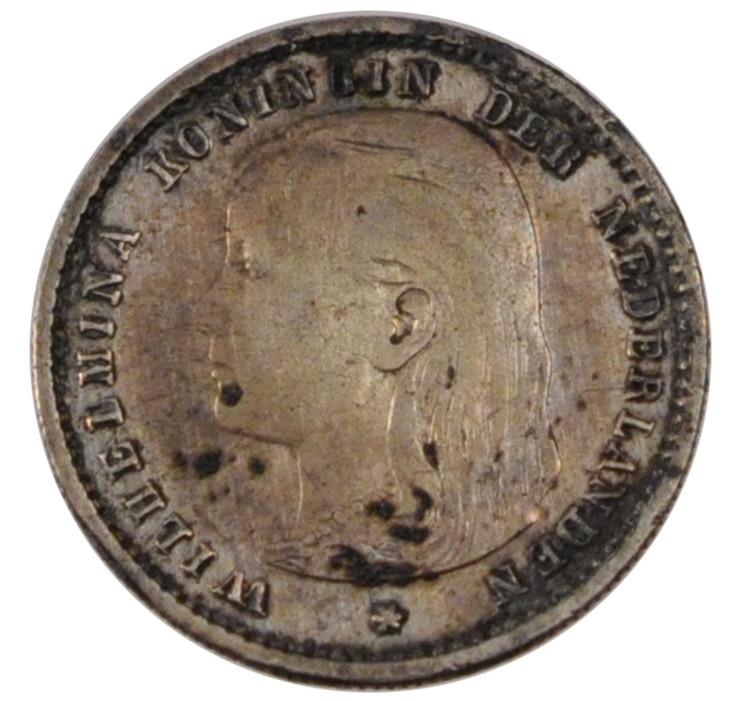 NETHERLANDS, 10 Cents, 1894, KM #116, VF(20-25), Silver, 15.2, 1.37