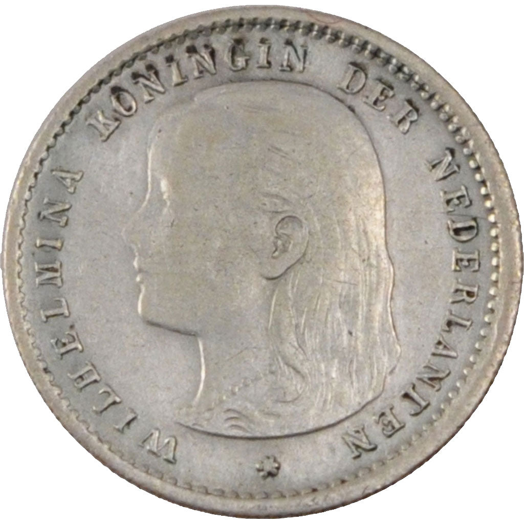 Moneta, Paesi Bassi, Wilhelmina I, 10 Cents, 1896, BB+, Argento, KM:116