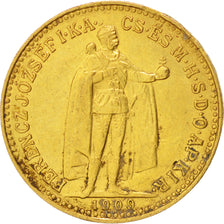 Hungary, Franz Joseph I, 10 Korona, 1909, Kormoczbanya, AU(50-53), Gold, KM:485