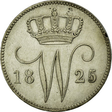 Coin, Netherlands, William I, 25 Cents, 1825, AU(55-58), Silver, KM:48