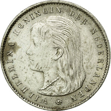 Coin, Netherlands, Wilhelmina I, 25 Cents, 1897, AU(55-58), Silver, KM:115