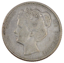 NETHERLANDS, 25 Cents, 1902, KM #120.2, EF(40-45), Silver, 19, 3.53