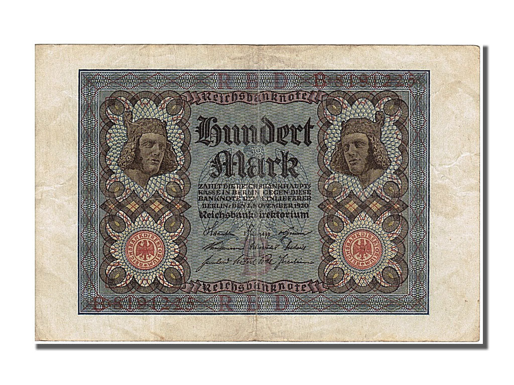 Billet, Allemagne, 100 Mark, 1920, 1920-11-01, TTB