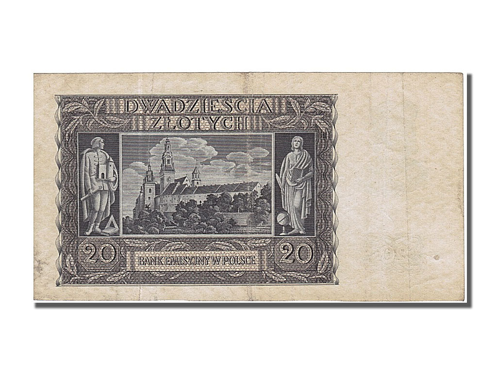 Pologne, 20 Zlotych type 1940