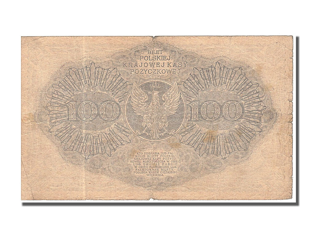 Poland, 100 Marek, 1919, KM #17b, 1919-02-15, EF(40-45), AF