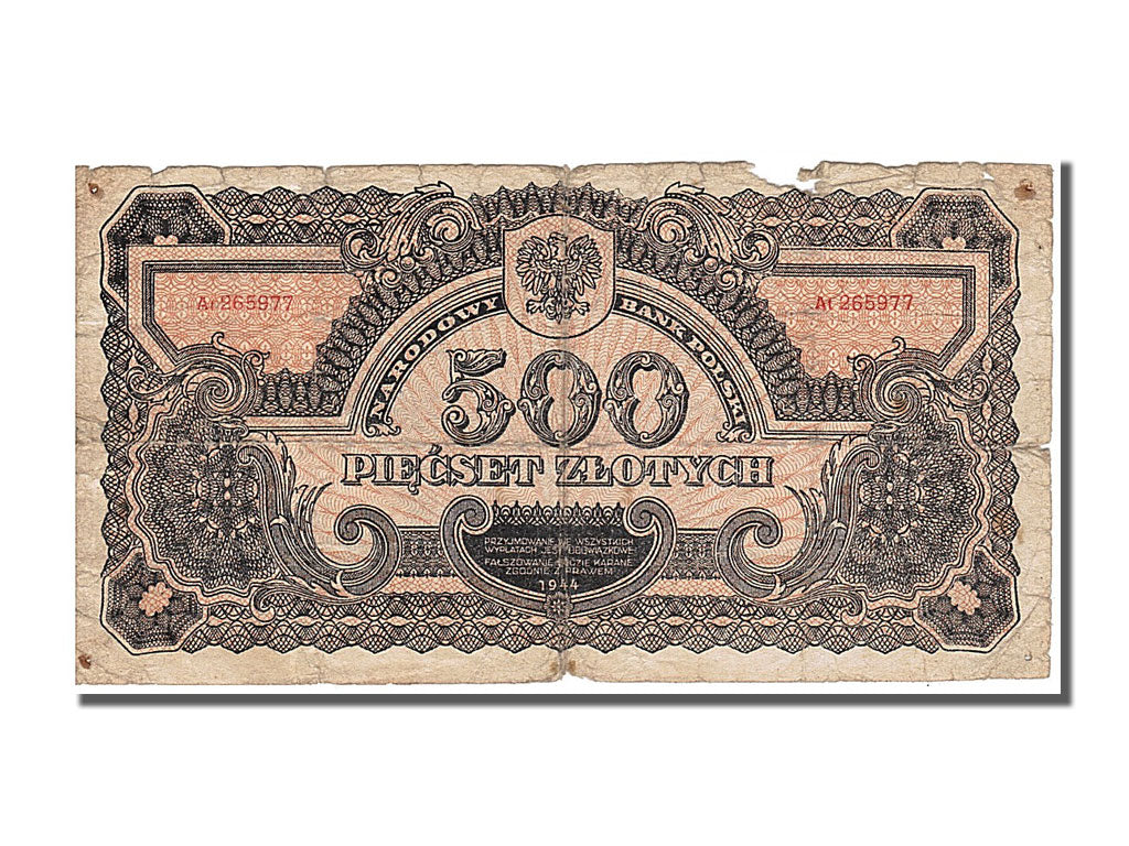 Pologne, 500 Zlotych type 1944
