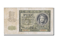 Poland, 5 Zlotych, 1941, KM #101, 1941-09-01, VF(30-35), AA