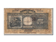 Chile, 5 Pesos = 1/2 Condor, 1925, KM #72, 1925-12-10, F(12-15), BF