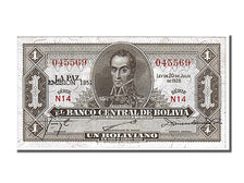 Bolivia, 1 Boliviano, 1951, KM #128b, AU(55-58), N14