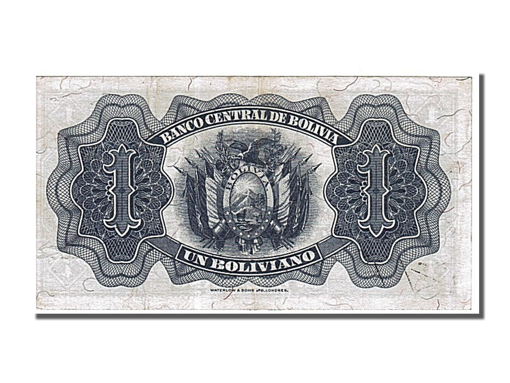 Bolivia, 1 Boliviano, 1951, KM #128b, AU(55-58), N14