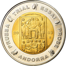 Andorra, Medal, 2 E, Essai-Trial, 2003, MS(65-70), Bi-Metallic