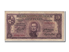 Uruguay, 10 Pesos, 1939, KM #37c, EF(40-45), C