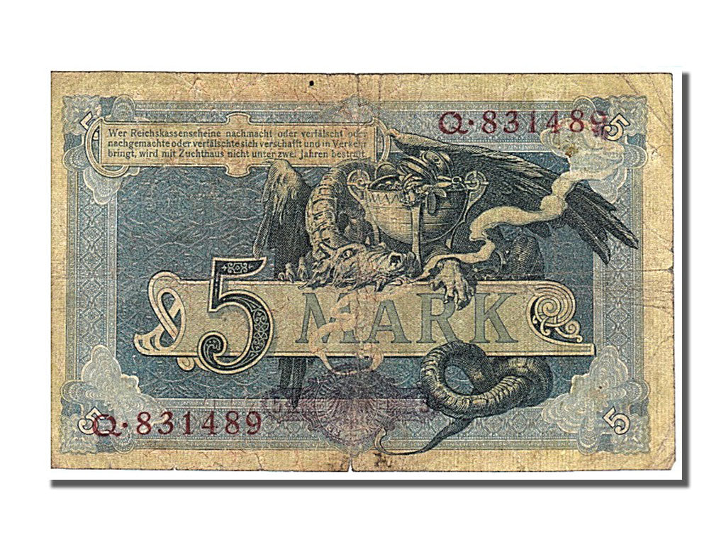 Germany, 5 Mark, 1904, KM #8a, 1904-10-31, VF(30-35), Q
