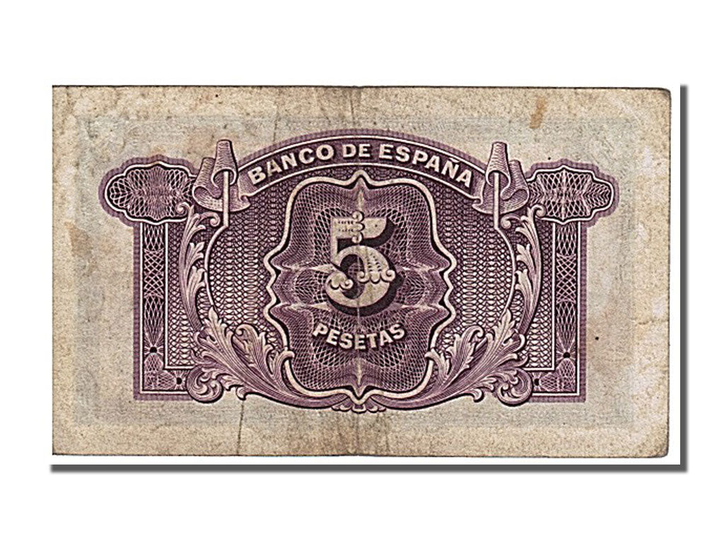 Billet, Espagne, 5 Pesetas, 1935, TTB