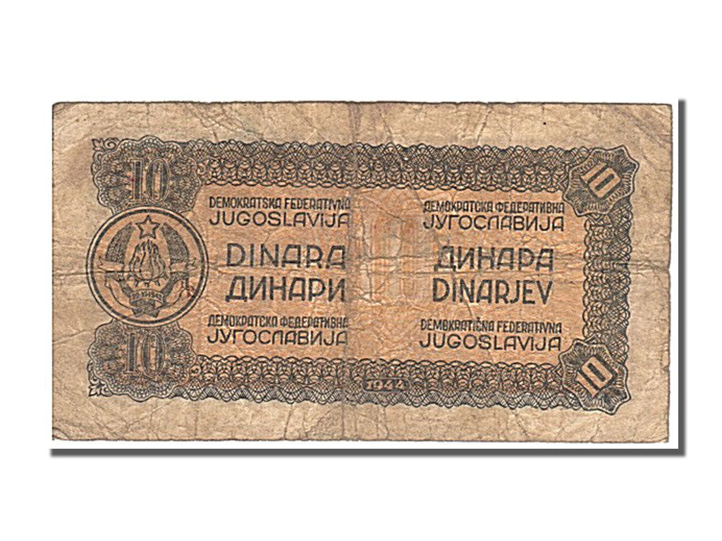 Yugoslavia, 10 Dinara, 1944, KM #50a, VF(20-25)