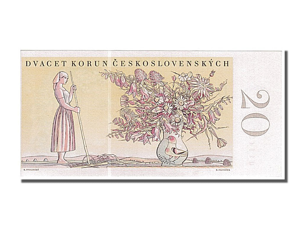 Czechoslovakia, 20 Korun, 1949, KM #70b, 1949-05-01, UNC(65-70), B23