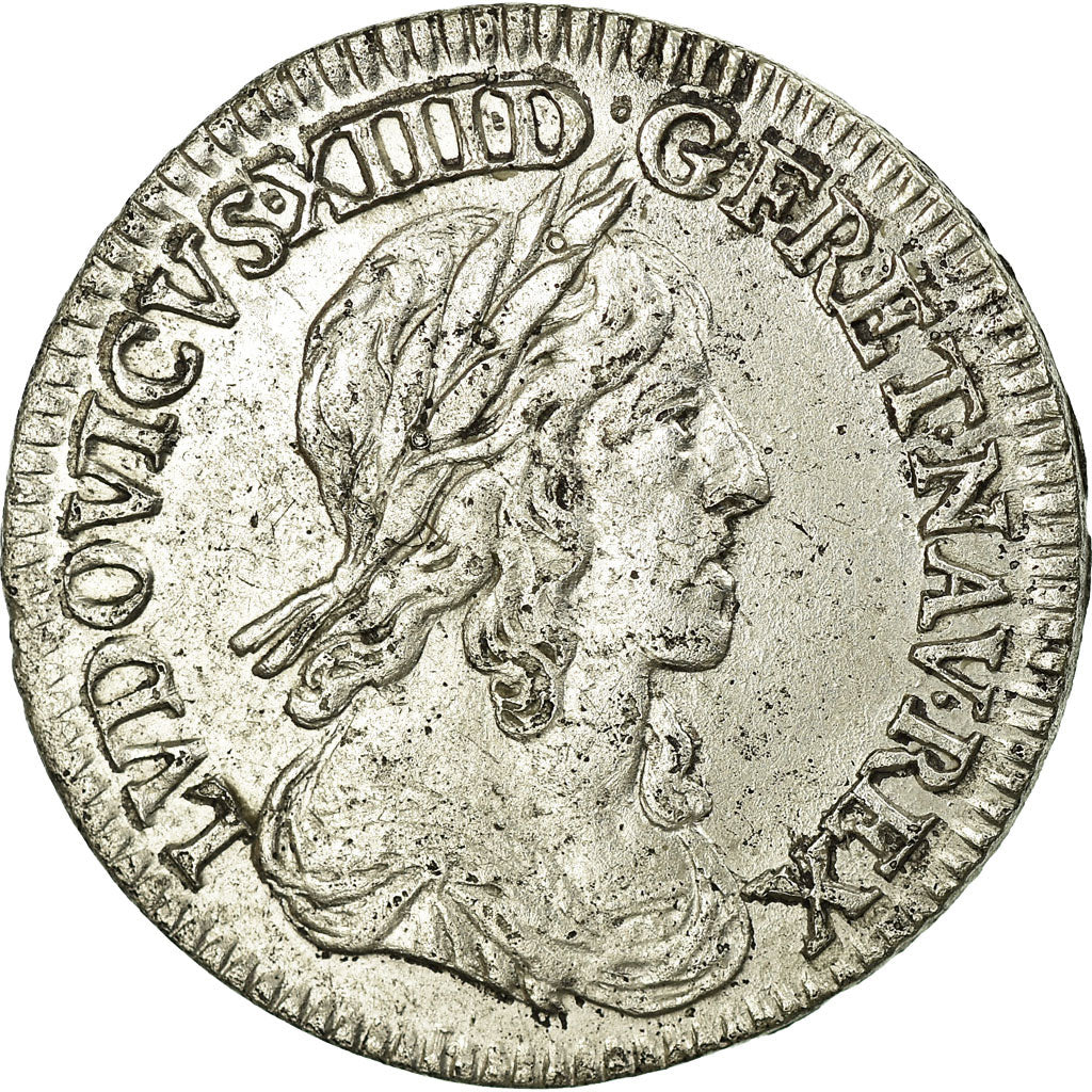 Coin, France, Louis XIII, 1/12 Écu, 2e poinçon de Warin, buste drapé et