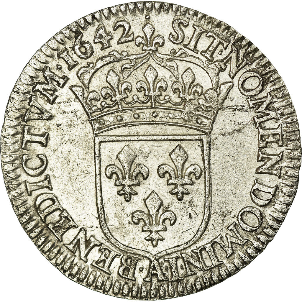 Coin, France, Louis XIII, 1/12 Écu, 2e poinçon de Warin, buste drapé et
