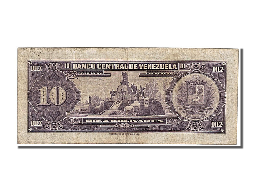 Venezuela, 10 Bolívares, 1963, KM #45a, 1963-05-07, EF(40-45), K