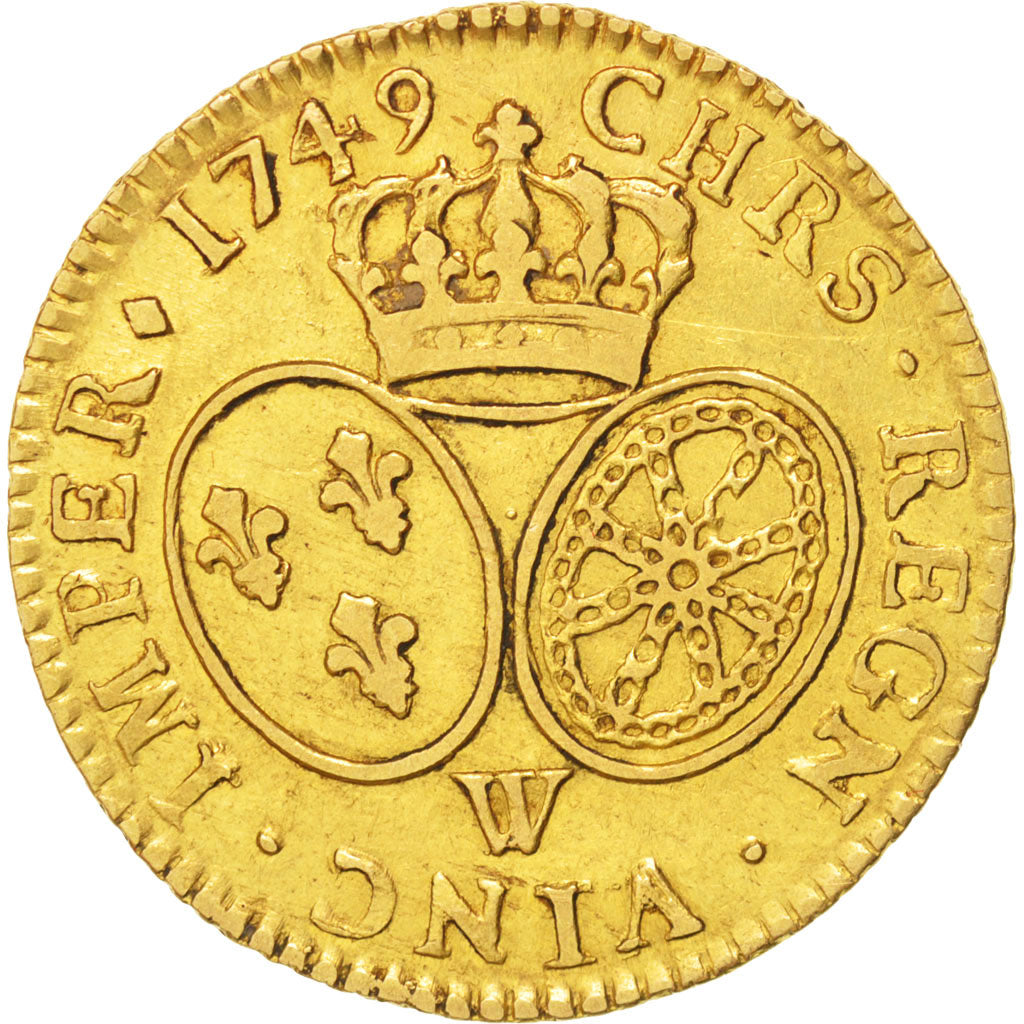France, Louis XV, Louis d'or au bandeau, 1749, Lille, TTB, Gold, Gadoury 341