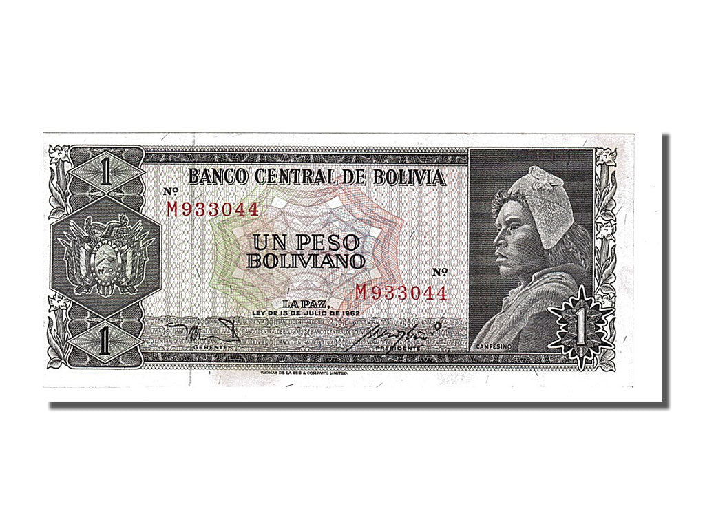 Bolivia, 1 Peso Boliviano, 1962, KM #158a, UNC(60-62), M