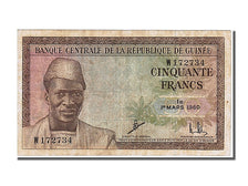 Guinea, 50 Francs, 1960, KM #12a, 1960-03-01, EF(40-45), W