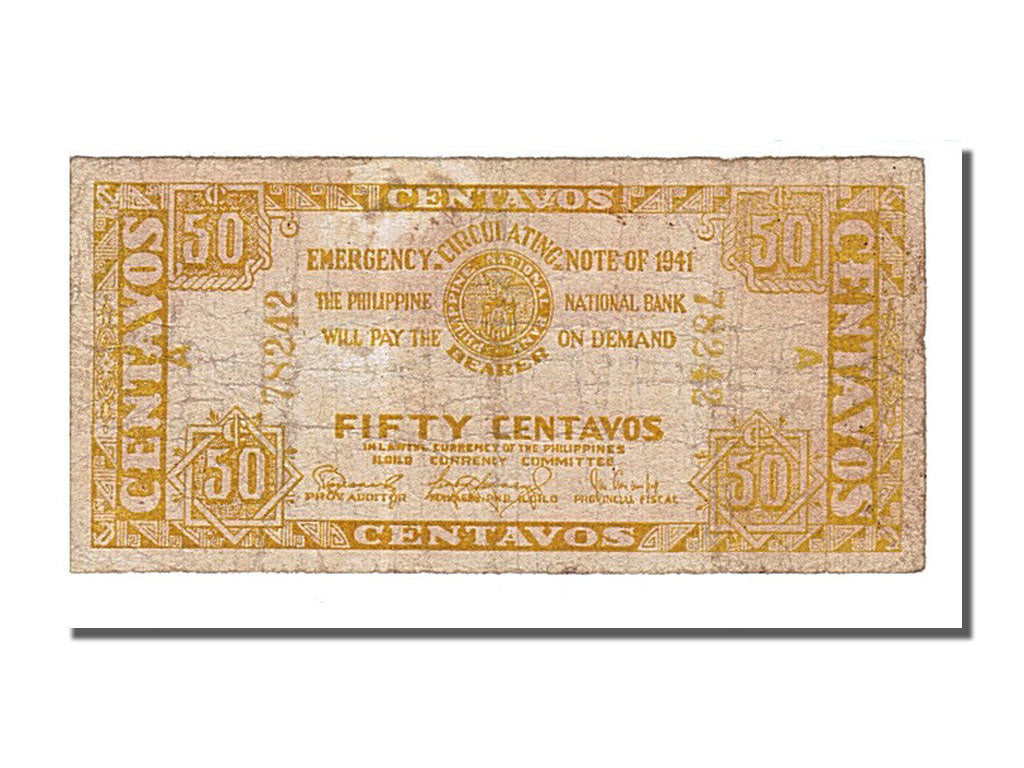 Philippines, 50 Centavos, 1941, KM #S304, EF(40-45), A