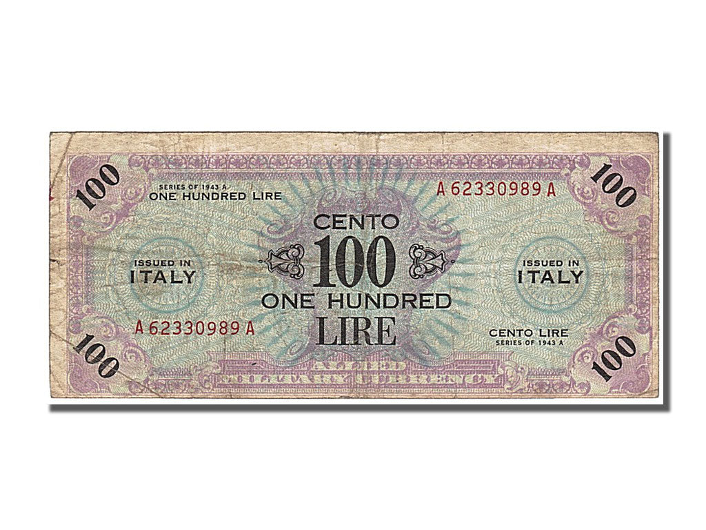 Italy, 100 Lire, 1943, EF(40-45), A62330989A