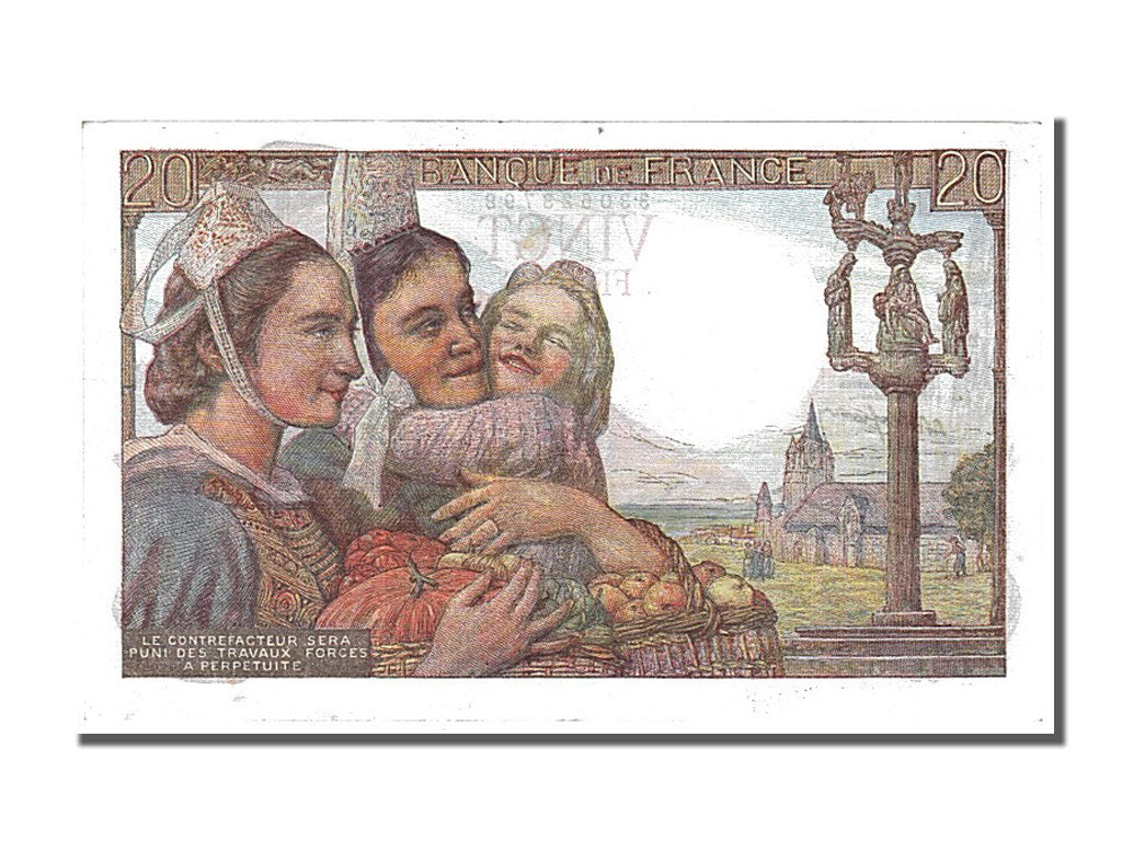 Banknote, France, 20 Francs, 20 F 1942-1950 ''Pêcheur'', 1944, 1944-05-17