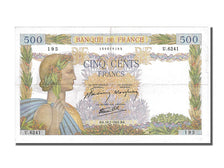 Billete, Francia, 500 Francs, 500 F 1940-1944 ''La Paix'', 1942, 1942-07-16