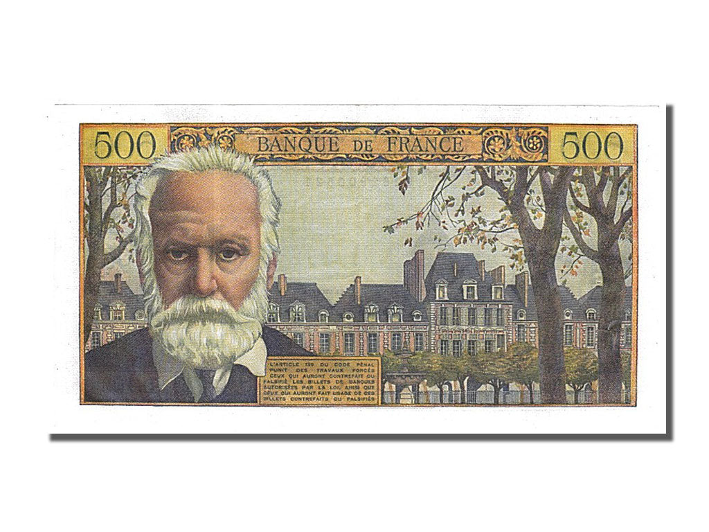 Banconote, Francia, 500 Francs, 1955-1959 Overprinted with ''Nouveaux Francs''