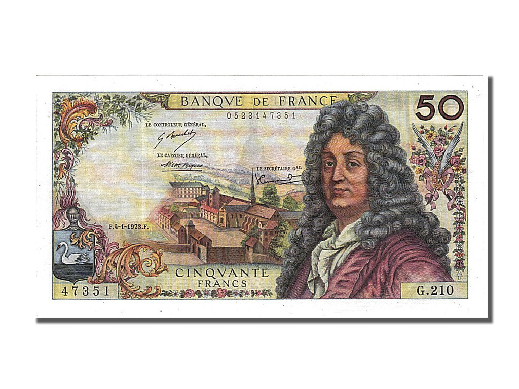 France, 50 Francs, 50 F 1962-1976 ''Racine'', 1973, KM #148d, 1973-01-04,...