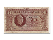 France, 500 Francs, 1943-1945 Marianne, 1945, KM #106, 1945-06-01, EF(40-45),...