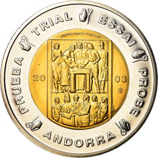 Andorra, Medal, 2 E, Essai-Trial, 2003, MS(64), Bi-Metallic