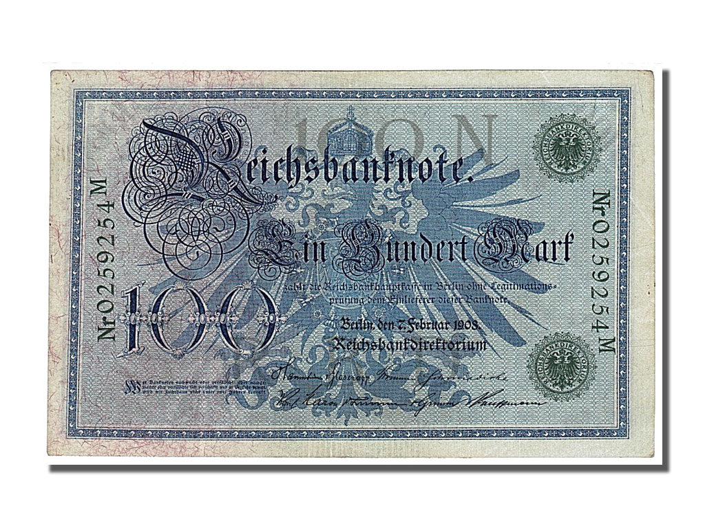 Billet, Allemagne, 100 Mark, 1908, 1908-02-07, SUP