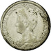 Moneda, Países Bajos, Wilhelmina I, 25 Cents, 1911, BC+, Plata, KM:146