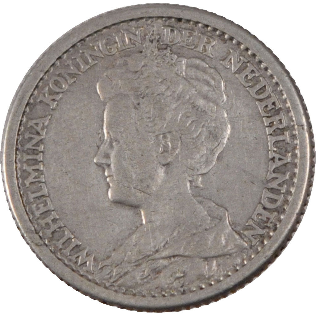 Moneta, Paesi Bassi, Wilhelmina I, 25 Cents, 1911, BB+, Argento, KM:146