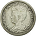 Moneta, Paesi Bassi, Wilhelmina I, 25 Cents, 1913, BB, Argento, KM:146