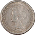 NETHERLANDS, 25 Cents, 1918, KM #146, AU(55-58), Silver, 19, 3.54
